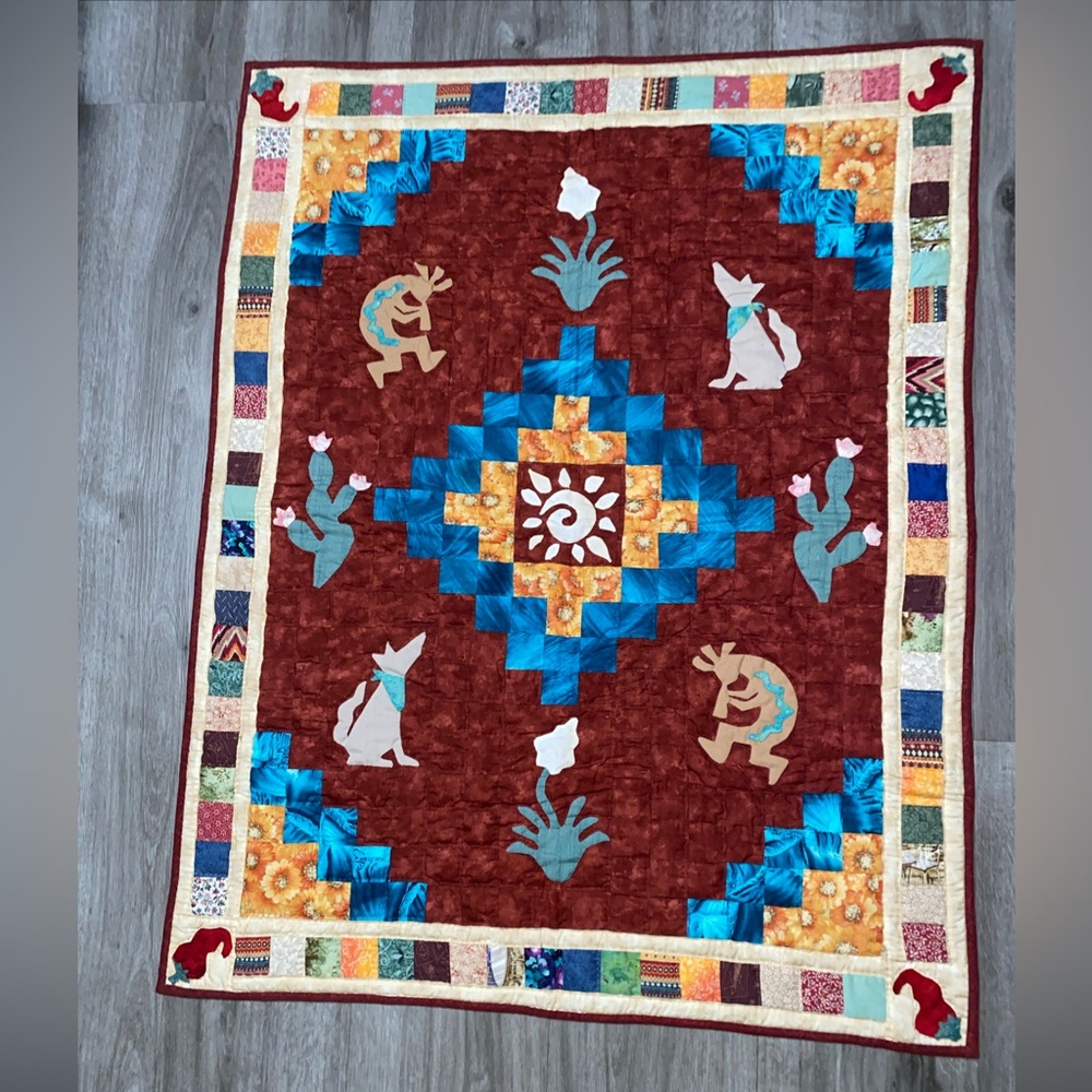 Native American Wall Hanging Quilt Handmade